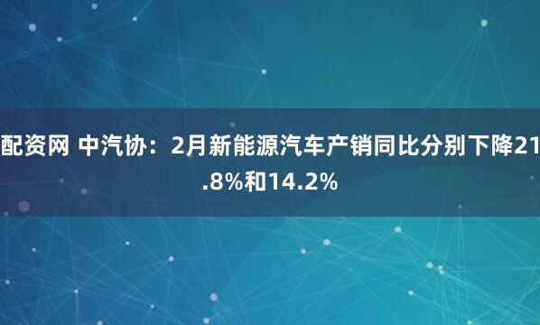 配资网 中汽协：2月新能源汽车产销同比分别下降21.8%和14.2%